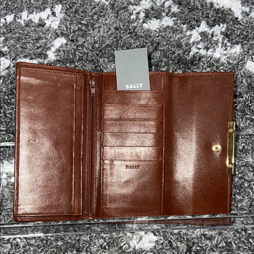 EUC Authentic Vintage Bally Dolce Brandy Calf Long Wallet - Picture 11 of 16